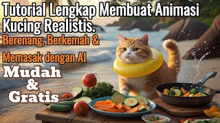 Tutorial Lengkap Membuat Animasi Kucing Berenang, Berkemah \u0026 Memasak dengan AI, Mudah Dan Gratis