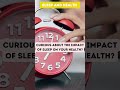 Sleep and Health #shortviral #trendingvideo#Shorts #tyshort #shorts  #viral #newupdate