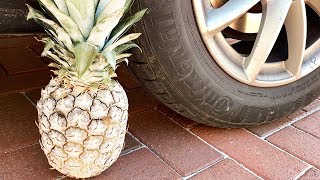 Crushing Crunchy & Soft Things by Car! - EXPERIMENT: CAR VS ICE PINEAPPLE