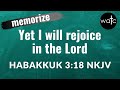 Habakkuk 3:18 NKJV (God, joy, salvation): Read, recite, memorize Bible verses, memorize scripture