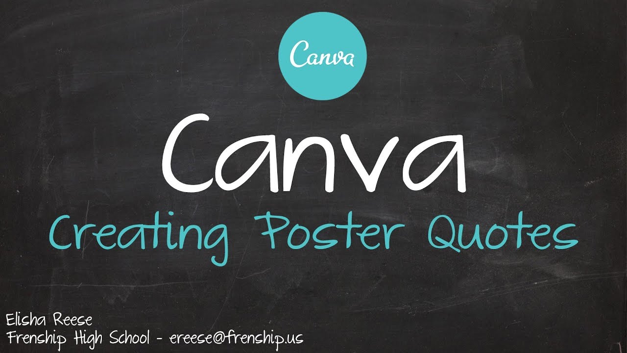 Canva Creating Poster Quotes Youtube