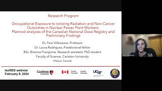 ISoRED Webinar 15 on non-cancer outcomes in Canadian nuclear power plant workers (Feb 9 2024)