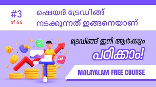 #3, How to Buy and Sell Shares, Trading Course Online Free for Beginners#sharemarketmalayalam