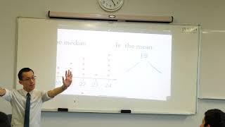 Median (1 of 2: Exploring language, using dot plots)