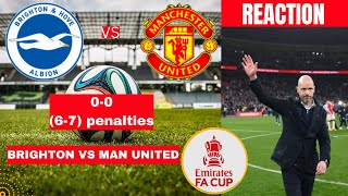 Brighton vs Manchester United 0-0 (6-7) Penalties Shootout Live FA Cup Football Match Highlights