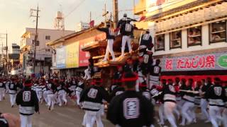 岸和田だんじり祭り 2014(平成26年度) カンカン場 大工町 初回やりまわし