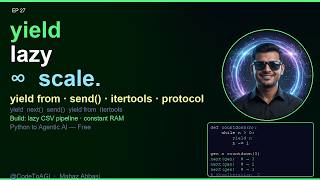 Master Python Generators in 10 Minutes | yield, next(), send(), itertoolsOption | CodeToAGI EP27