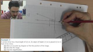 2.3a Ray diagram - mirror - 2 convex