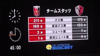 浦和レッズ　2013第11節vs鹿島　mobcast前半スタッツ