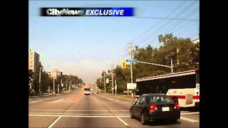 EXCLUSIVE: Dashcam video of TTC bus running red light, nearly hitting pedestrian