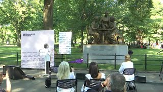 Women's rights monument unveiled in Central Park