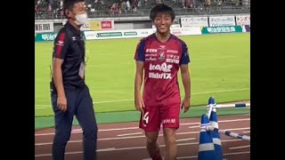 220910 ファジアーノ岡山VSモンテディオ山形　神対応な田中選手とファジスタッフ