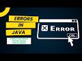 Errors in Java Explained | Compile-Time, Runtime & Logical Errors