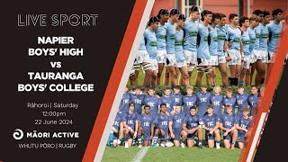 Super 8 Rugby First XV 2024 | Napier Boys' High v Tauranga Boys' College