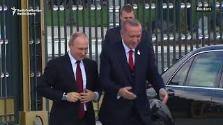 Erdogan Welcomes Putin On Ankara Visit