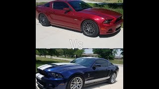 2010 Shelby gt500 vs 2014 fbo mustang gt. 0-140mph acceleration