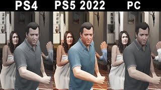 GTA 5 PS4 Vs PS5 Vs PC Remastered Enhanced Graphics Comparison Story Part 7 2014 VS 2022