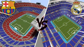 ESTADIO DEL BARCELONA VS REAL MADRID EN MINECRAFT¡¡😱😱