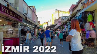 Izmir Walking Tour: Kemeralti Bazaar \u0026 Çankaya Metro Station | Turkey Travel 2022 | 4K UHD 60fps