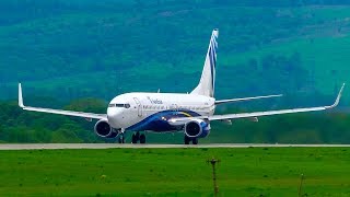 Take-off of delayed flight Y7-519 on Boeing 737 Nord Star / Boeing 737 взлет задержанного рейса