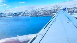 Spectacular Landing in Tromso, Norway (TOS) in Winter-4K