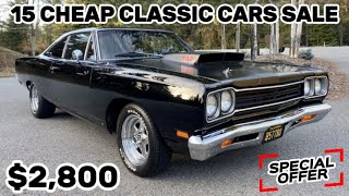 15 CHEAP Classic Cars For Sale from Original Owners, Rare Classic Car Deals !!