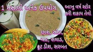 મસાલો 1 ઉપયોગ અનેક | આખા વર્ષ માટે છાશનો મસાલો સાથે બનાવો અનેક વાનગીઓ | Chaas no masalo banavani rit