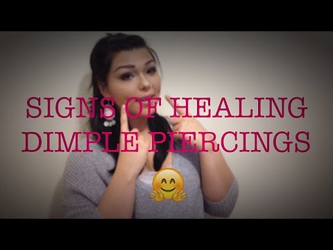 Signs of Healing Dimple Piercings | NativeBeauty Signs of Healing Dimple Piercings | NativeBeauty
