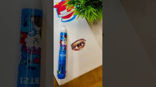 Magical Pen ✨🪄/ Multi Colour Pen/ Easiest Eye Drawing/ Drawing  with mukti colour pen #shorts