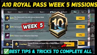 A10 WEEK 5 MISSION 🔥 PUBG WEEK 5 MISSION EXPLAINED 🔥 A10 ROYAL PASS WEEK 5 MISSION🔥C7S21 RP MISSIONS