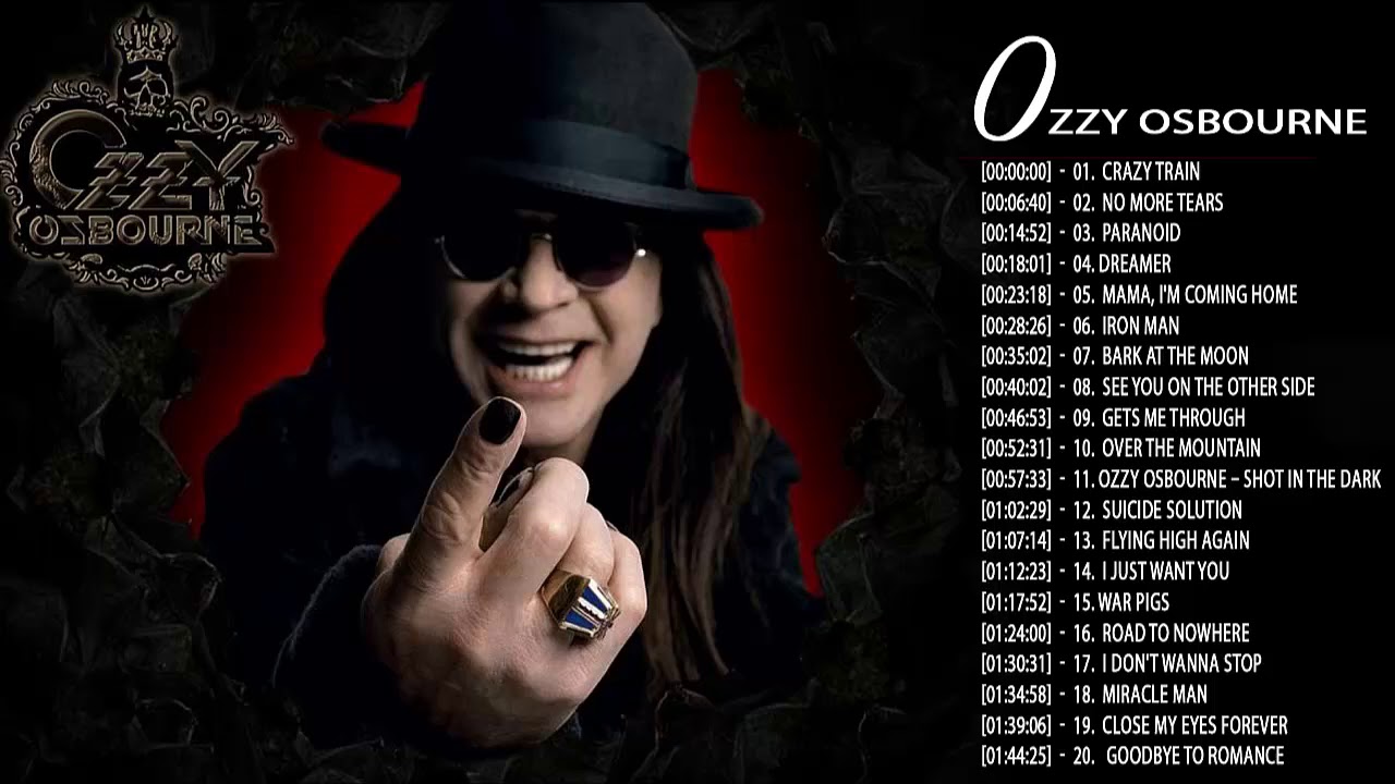 Ozzy Osbourne Greatest Hits || Ozzy Osbourne Greatest Hits Playlist ...