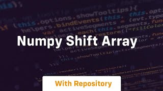 numpy shift array