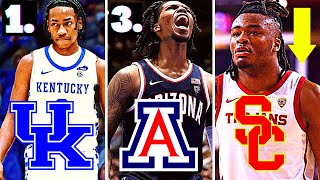 RANKING THE TOP 10 TEAMS IN COLLEGE BASKETBALL.. (2024 EARLY MARCH MADNESS EDITION)