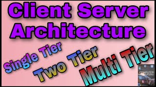 12th Computer Applications chapter 4 Client Server Architecture |Single Tier|Two Tier|Three Tier|