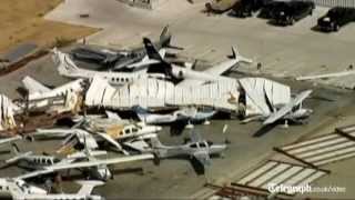 Storm wreaks airplanes at Texas airport