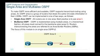 Module 1 : Single Area OSPF concepts