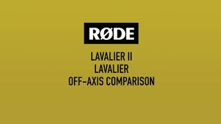 RODE Lavalier II and Lavalier Off-Axis comparison.