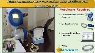 Mass flow meter Modbus communication with ModbusPoll Software. Part 1: Modbus Practical Example