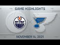 NHL Highlights | Oilers vs. Blues - Nov. 14, 2021