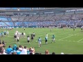 Jon Beason, Thomas Davis, and Luke Kuechly playing taps at