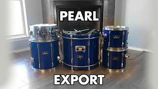 Pearl Export Drum Set Clean-Up and Sound Test