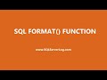 SQL FORMAT() Function