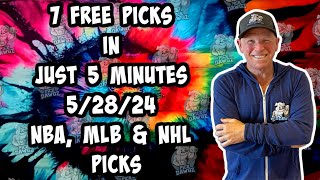 NBA, MLB, NHL Best Bets for Today Picks & Predictions Tuesday 5/28/24 | 7 Picks in 5 Minutes