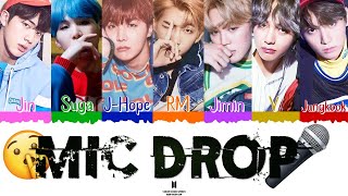 🤫🎤 BTS (방탄소년단) - MIC Drop [Color Coded Lyrics Han|Rom|Esp] 🎤🤫