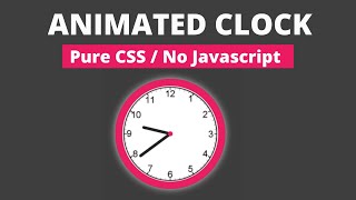 Pure CSS Animated Clock || CSS Neumorphism Clock UI Design