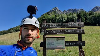 Via Ferrata in Italy, Lecco. Gamma 2. Resegone peak.