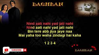 Main Yahan Tu Wahan Karaoke Lyrical  Song | Baghban | Amitabh Bachchan, Hema Malini