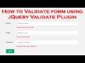 How to Validate form using jQuery Validate Plugin