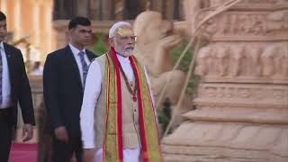 PM Narendra Modi hoists flag atop Somnath Mandir in Gujarat