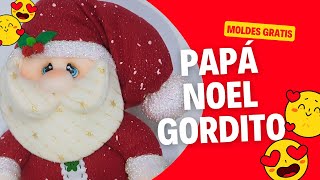 Como hacer un Noel Gordito - Tutorial paso a paso - Moldes Gratis